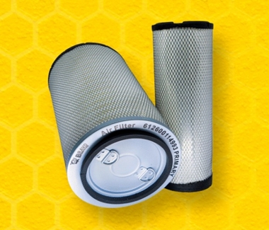 FILTRO DE AR EXTERNO E INTERNO MOTOR WEICHAI WD10